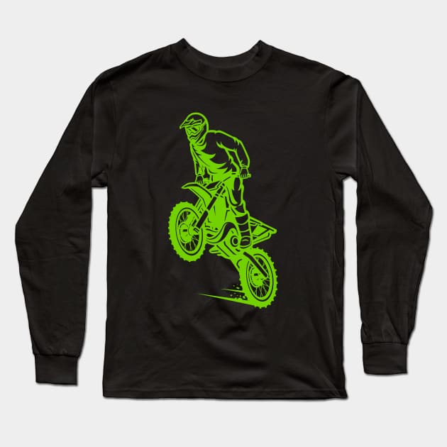 Stunt Biker - Design is dedicated to Dare Devils Long Sleeve T-Shirt by Eskitus Fashion